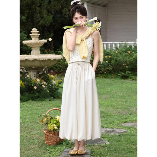 鹿向南【0328/20:00新品前一小时7折】浅杏色半身裙 商品图3