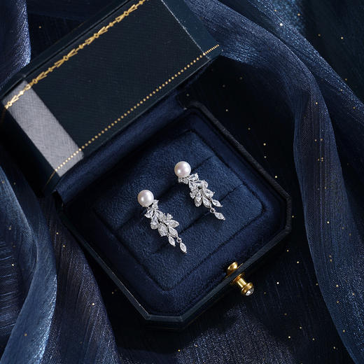 子佩集【穗穗静好】银S925珍珠惜王妃耳钉【W0320】6mm珠双色麦穗2601 商品图2