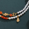 子佩集【福华之遇】银S925珍珠惜王妃手链【QNS0009】3mm珠镀金葫芦南红2601 商品缩略图2