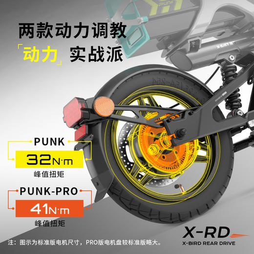 锋鸟PUNK青春版2025年新款实力派折叠超轻长续航便携迷你小型电瓶滴专用代驾电动自行车 商品图2