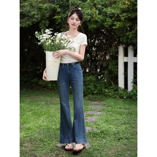 鹿向南【0328/20:00新品前一小时7折】蓝色牛仔裤 商品图3