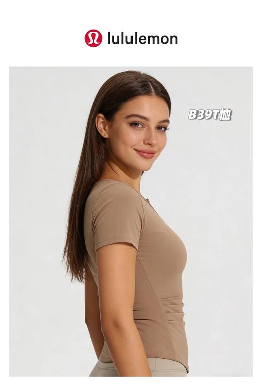 F032551一包两件装新款女士双面云感瑜伽式休闲通勤短袖T恤 商品图9