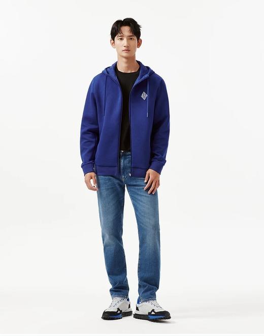 【9.5折】5楼法国鳄鱼男装26春夏新款简约连帽拉链卫衣外套|SH0844-98-F9F吊牌价1590折后价1511 商品图0
