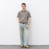 714street微宽松落肩拼接撞色圆领短袖2026夏季美式复古条纹T恤男 商品缩略图3