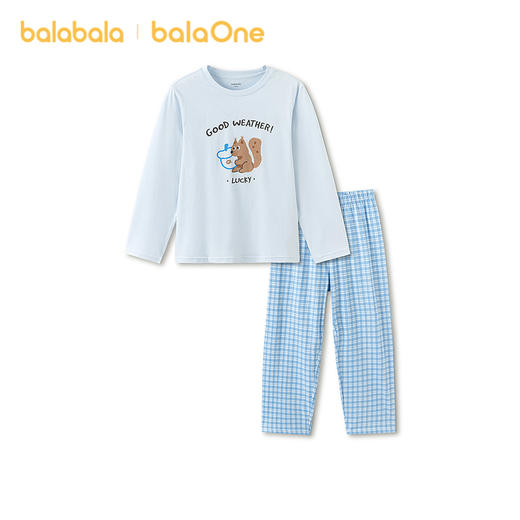 巴拉巴拉儿童睡衣套装夏季空调服男女童家居服宝宝中大童纯棉亲肤 商品图4