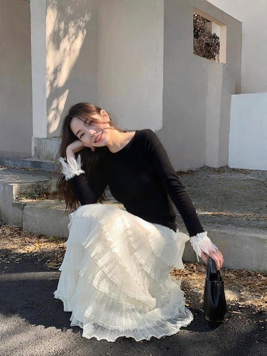 春夏温柔风网纱层层蛋糕裙 2026新款气质显瘦中长蓬蓬仙女半身裙 甜美风蛋糕裙 商品图5