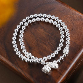 子佩集【‌‌好事发生】银S999手串手链【SC001767】柿子花生葫芦串珠多层多圈手链2602