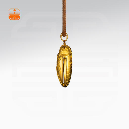 玺匠金铺《一鸣惊人》黄金吊坠金蝉足金挂坠金榜题名挂件升职礼物 商品图3