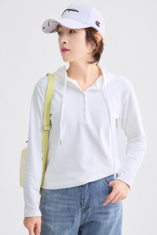 纯棉连帽长袖T 商品图0