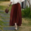 西子/赤叶高腰宽边松紧百褶显瘦红色不规则A字女半裙/BQHJ0263 商品缩略图4