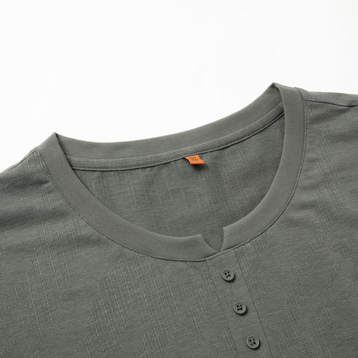 【DPS】【棉麻】大依优型大码男装夏季新中新圆领短袖T恤休闲透气上衣 商品图4