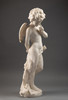 独角鹿西洋古董1907年法国雕塑家E. Thivier签名白色大理石精雕人物雕塑《沉思的小爱神》 商品缩略图1
