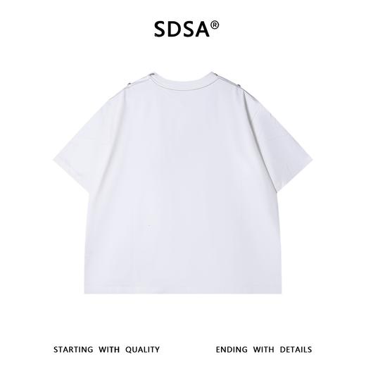 824SDSA男装2026新款高贵轻奢潮牌胸前撞色字母圆领短袖T恤百搭宽松 商品图5