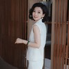 西子/凌霄花经典气质重工蕾丝翻领白色无袖上衣/SYTJ0894 商品缩略图4
