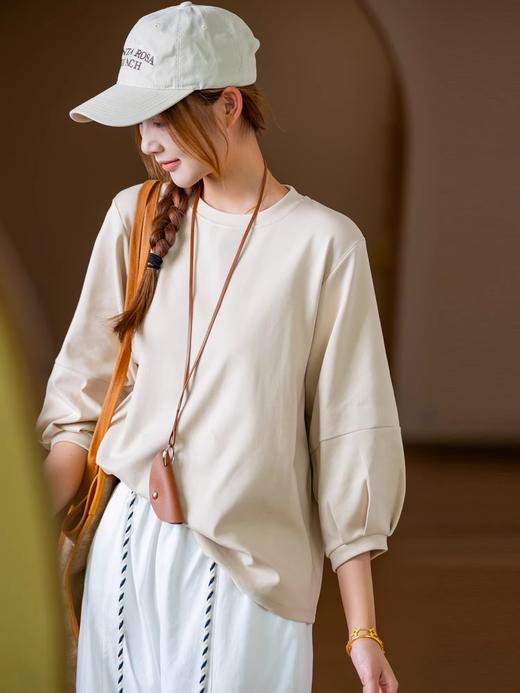 七分灯笼袖宽松T恤 专柜级质感！ 商品图4