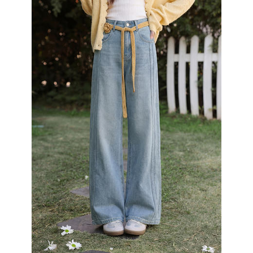 鹿向南【0328/20:00新品前一小时7折】蓝色牛仔裤 商品图1