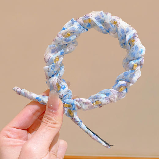 「仙气波浪发箍」儿童网纱发箍女童不勒头防滑头箍女孩韩系压发卡碎发整理头饰时尚饰品 商品图3