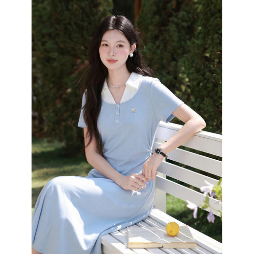 鹿向南【0328/20:00新品前一小时7折】蓝色连衣裙 商品图3