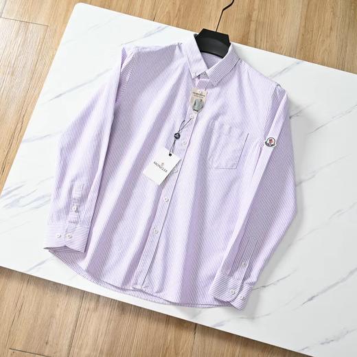F032534春季新款休闲日常高品质男士纯棉条纹长袖衬衫 商品图4
