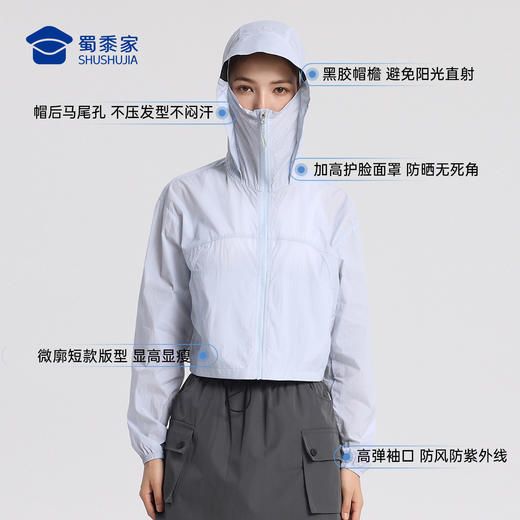 【轻量透气凉感女士防晒衣】户外运动防晒外套轻薄凉感皮肤衣FT602 商品图4