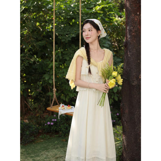 鹿向南【0328/20:00新品前一小时5折】杏色连衣裙 商品图2