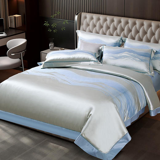 鑫缘 真丝混纺提花四件套  DSA6418-DSA6420 商品图5