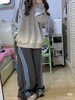F032557百搭直筒阔腿裤型显瘦百搭休闲长裤条纹运动裤 商品缩略图5