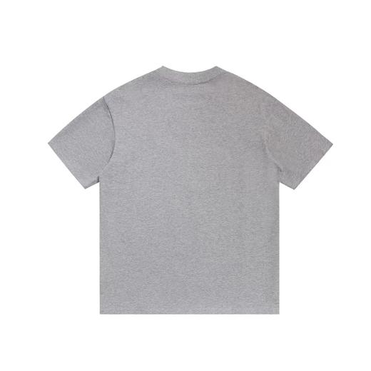 F032506新款字母logo连体刺绣圆领情侣款休闲短袖T恤 商品图4