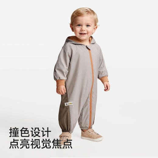 【商场同款】英氏婴儿衣服连帽连体衣男宝宝长袖外出春秋耐脏爬服 商品图4