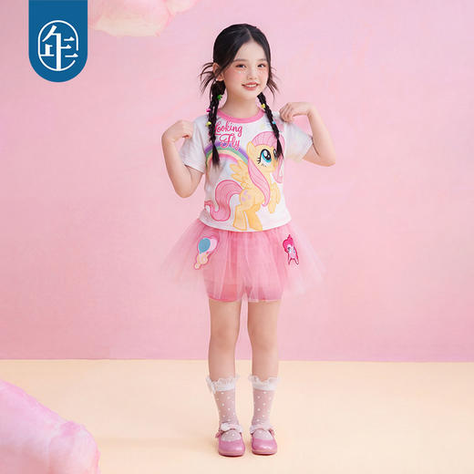 小马宝莉联名年衣童装网纱半裙儿童夏季新款女童卡通半身裙短裙子 商品图4