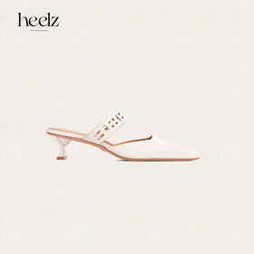 heelz设计师手工鞋履 ｜繁花积木跟羊皮穆勒鞋 4.5公分