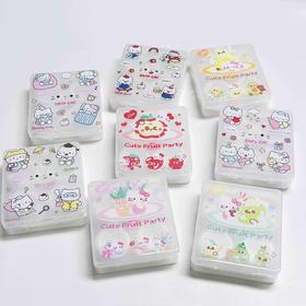 可爱卡通星座猫咪风隐形眼镜盒含镊子小棒双联盒2副装B28