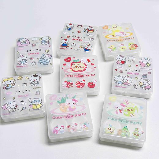 可爱卡通星座猫咪风隐形眼镜盒含镊子小棒双联盒2副装B28 商品图0