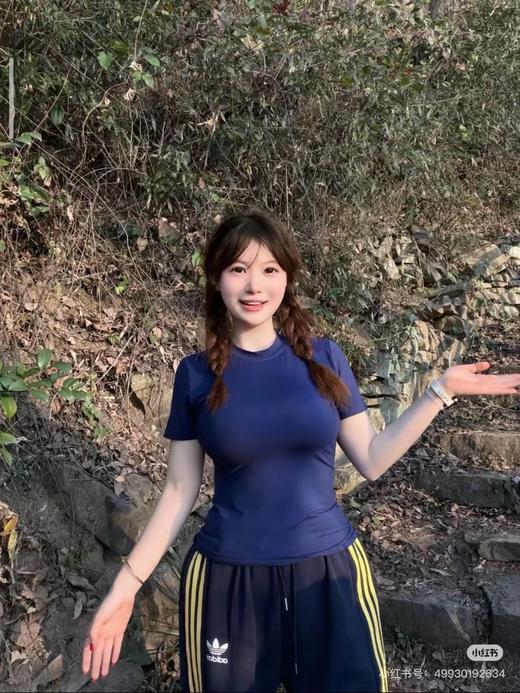 F032557百搭直筒阔腿裤型显瘦百搭休闲长裤条纹运动裤 商品图7