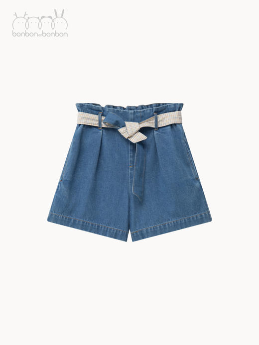 牛仔翻褶短裤 商品图3