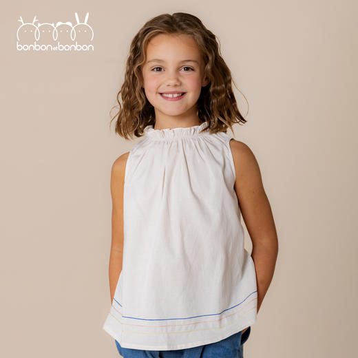 彩色锁链绣上衣 商品图0