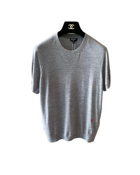 女款logo刺绣短袖针织衫hu025