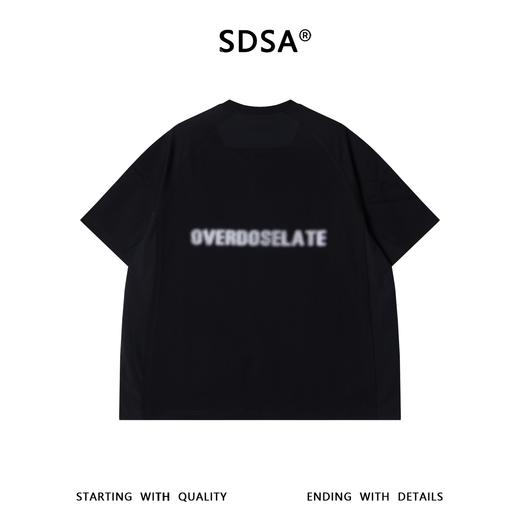 SDSA男装2026新款高贵轻奢美式撞色后背印花字母圆领短袖T恤百搭 商品图4