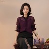 西子/塞纳花房铜氨丝双层花边门襟薄纱配吊带紫红衬衣/CSYF0628 商品缩略图0