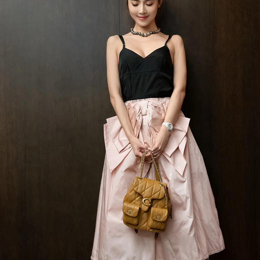 【新品特惠 香港直邮】COACH/蔻驰 女士菱格纹绗缝TABBY双肩包 白色 清关约7个工作日-w 商品图2