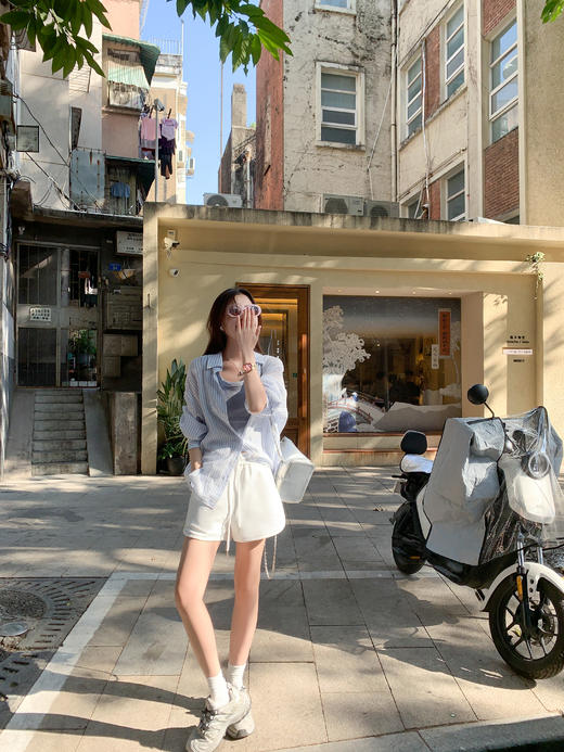 <曾小咸推荐>3.26现货秒杀 ！微信超特价！韩系条纹刺绣衬衫 日常169.99 立减90 秒杀79.99！！ 商品图8