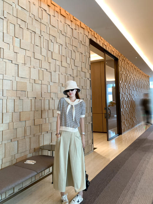 <曾小咸推荐>3.27现货秒杀 ！微信超特价！撞色条纹带披肩短袖 日常149.99 立减80 秒杀69.99！！ 商品图10