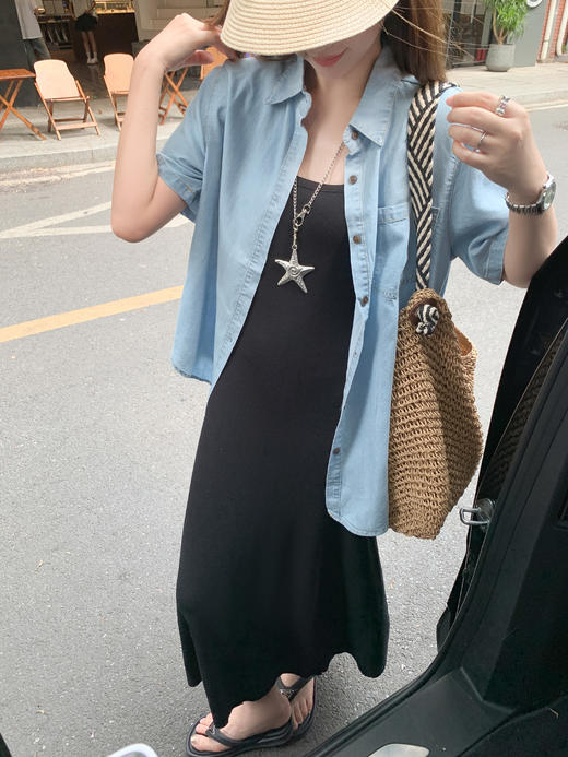 <曾小咸推荐>3.27现货秒杀 ！微信超特价！韩系牛仔短袖 日常169.99 立减90 秒杀79.99！！ 商品图9