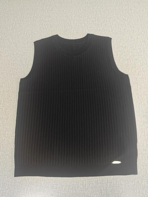 SC2H03_皓/漆黑色_无袖上衣_四季_通勤百搭坑条针织内搭_高级女装_BERNIEELEN伯妮斯茵 商品图2