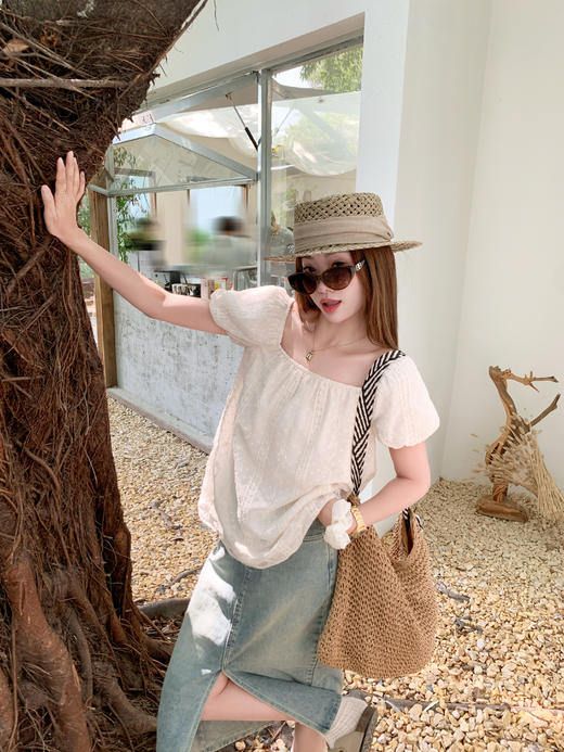 <曾小咸推荐>3.26现货秒杀 ！微信超特价！韩系泡泡袖衬衫 日常139.99 立减70 秒杀69.99！！ 商品图9