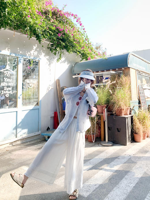 <曾小咸推荐>3.26现货秒杀 ！微信超特价！韩系条纹刺绣衬衫 日常169.99 立减90 秒杀79.99！！ 商品图13