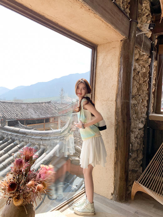 <曾小咸推荐>3.26现货秒杀 ！微信超特价！彩色镂空针织背心 日常119.99 立减60 秒杀59.99！！米色慵懒山本裤 秒杀69.99！ 商品图5