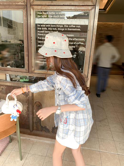 <曾小咸推荐>3.26现货秒杀 ！微信超特价！韩系涂鸦格子衬衫 日常169.99 立减90 秒杀79.99！！ 商品图10