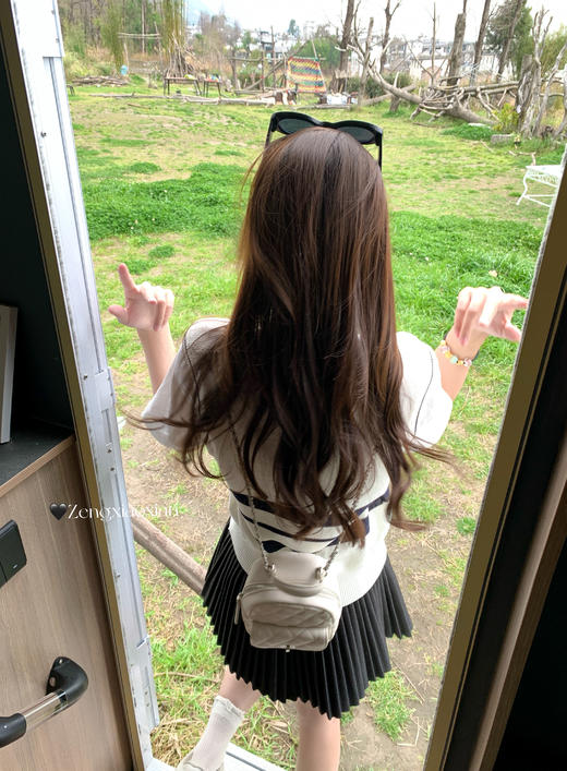 <曾小咸推荐>3.26现货秒杀 ！微信超特价！撞色条纹拼接假两件针织短袖 日常129.99 立减70 秒杀59.99！！ 商品图6