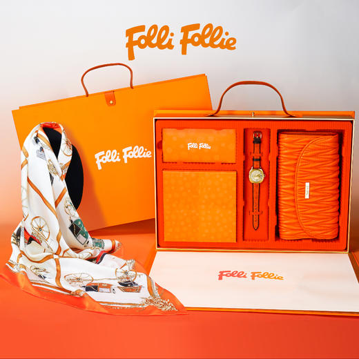 FolliFollie 丝巾礼盒套装 手表/包包/丝巾 优雅气质 商品图0